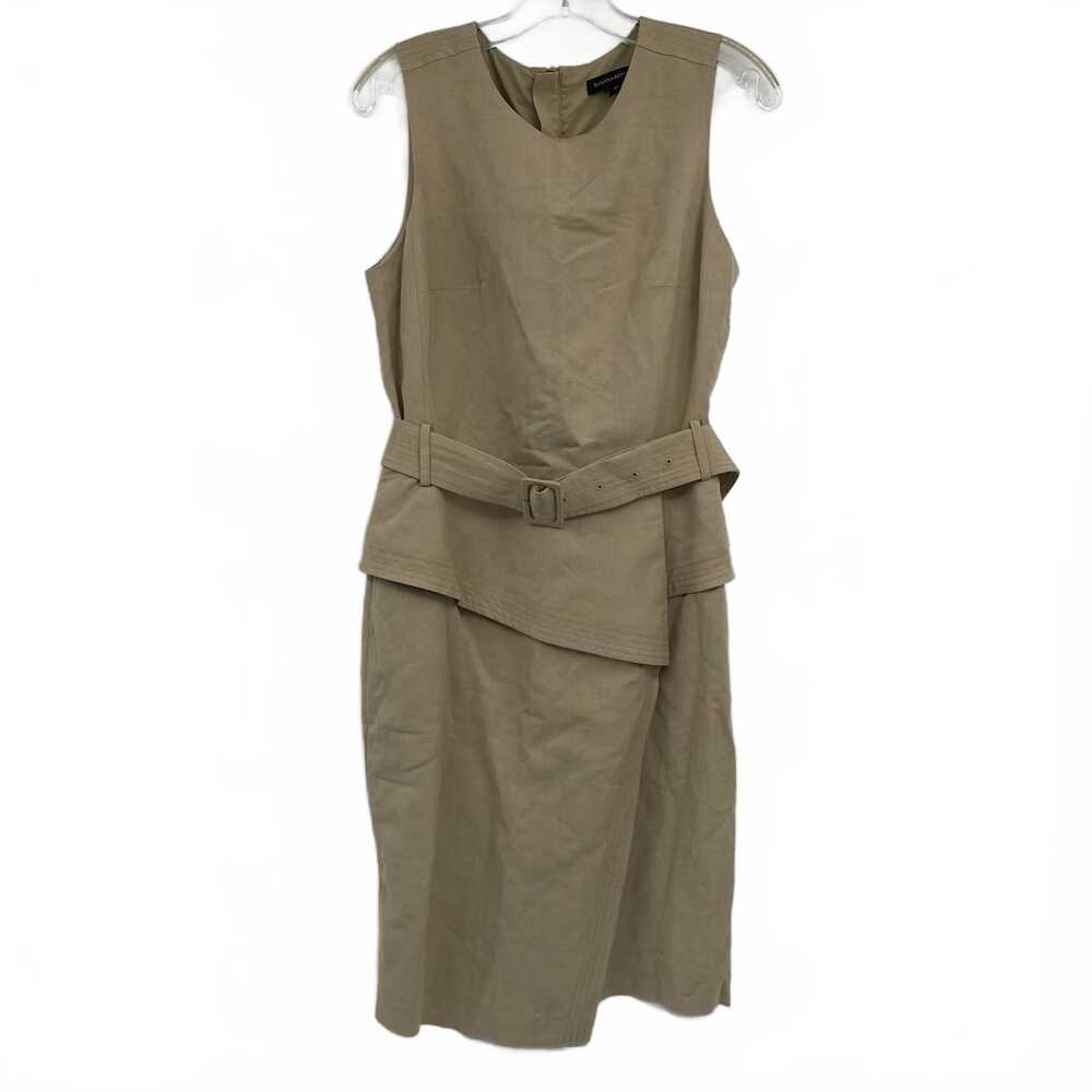 Banana Republic Beige Belted Sleeveless Midi Dress | Womens 10